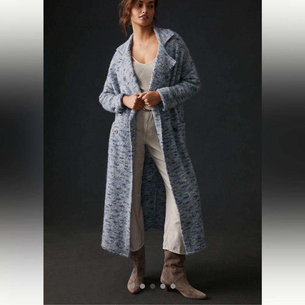 Preowned excellent condition oversized Pilcro Blue Duster Cardigan Sweater  XS